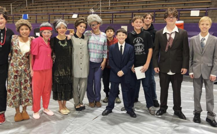 FIRST PLACE OAP The Guthrie JH One Act Play cast earned first place and several honors in Munday on Wednesday, Dec. 3. | COURTESY PHOTO