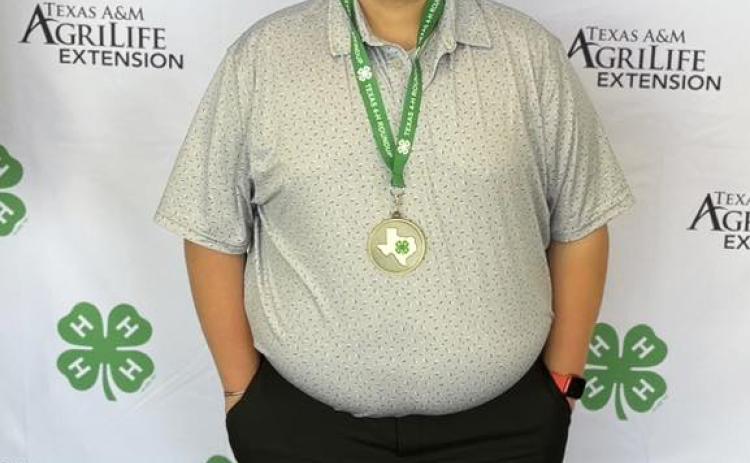 BRISCOE 4-H HONORS Congratulations go to Ben Trevino. He placed 6th in Swine Educational Presentation last weekat4-HRoundUp,covering the topic “Swine Traceability: Efficient or Not?.” | COURTESY PHOTO