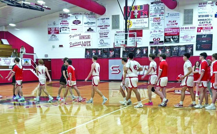 BOYS WIN The Silverton Owls boys varsity basketball team defeated the Kress Kangaroos 41-39. | COURTESY PHOTO