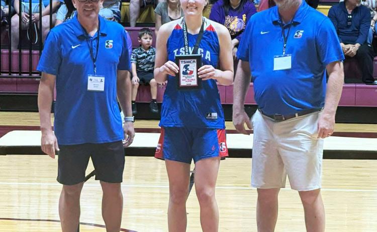 SILVERTONHONOR Maddie Francis of Silverton’s Class of 2026 was the Offensive MVP of theTexas Six-Man Coaches Association Girls Basketball All-Star Game in Wichita Falls Saturday night. The West beat the East 69-18. | COURTESY PHOTO
