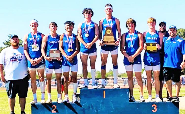 REGIONAL CHAMPIONS The Valley boys track team won the Regional Track Meet at South Plains College in Levelland with the most points of any boys track team at the event. | COURTESY PHOTO