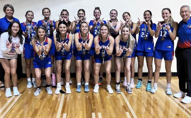 CAPROCK ALL-STARS Silverton’s Brenna Francis and Valley’s Reese Cruse were selected for the Texas Six Man Coaches Association All-Star basketball game and played for the West team. Valley coaches Amy Bowles and Greg Ramsey were selected to coach the West team, which defeated the East 60-50 last Saturday in Wichita Falls. | COURTESY PHOTO
