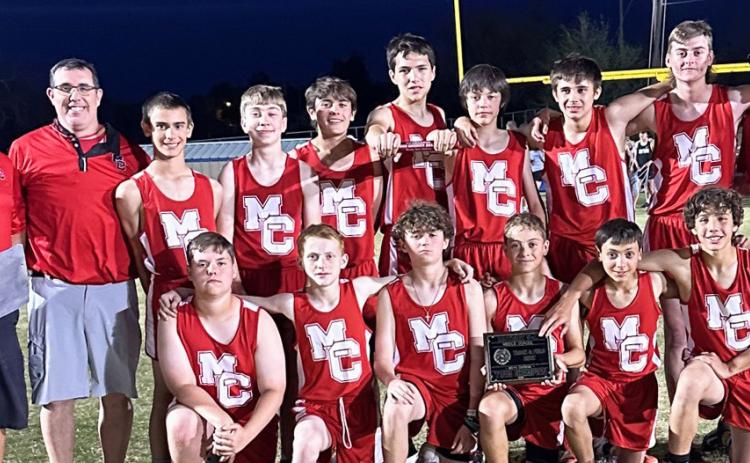 DISTRICT CHAMPS The Motley County Junior High boys track team, the Mavericks, won the district track meet last week in Spur. | COURTESY PHOTO