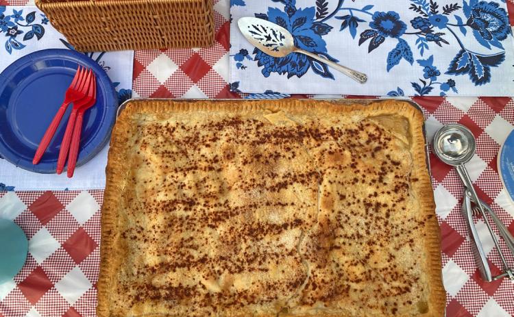 A SHEET PAN COBBLER will feed a crowd, and it is well received with a scoop of vanilla ice cream. | ANGELINA LaRUE PHOTO