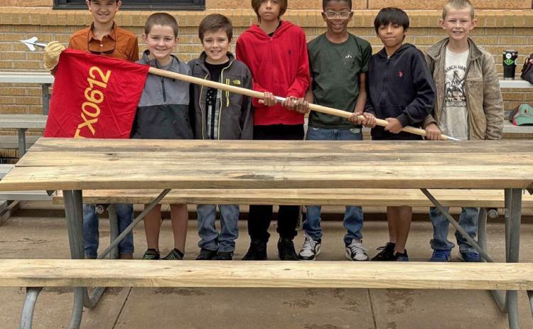 TRAIL LIFE TROOP 0612 restored the picnic table at the Paducah school’s playground as a service project and for the opportunity to learn about woodworking. | COURTESY PHOTO