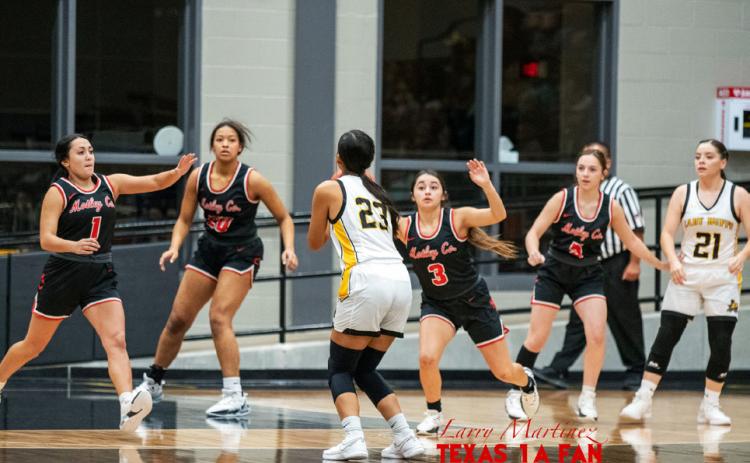 BASKETBALL UNDERWAY The season has begun for Motley County basketball, for both girls and boys. The Lady Mats took a tough loss to Electra 46-24 on Saturday and a close loss to Petersburg (shown here) on November 4, 37-32. The boys and the girls were to play Crowell Monday, and then get a break for Thanksgiving. | COURTESY PHOTO