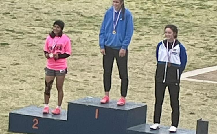 Valley’s Trinity Schlueter won the 200m and 400m races at the Regional track meet and qualified in both for State. | COURTESY PHOTO