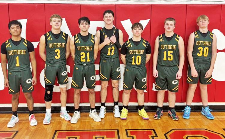 TOURNEY HONORS The Guthrie boys basketball were the Electra Tournament boys runner-up, going 3-1 on the weekend. Zane Moore and Kaleb Green were named to the All-Tournament team. | COURTESY PHOTO