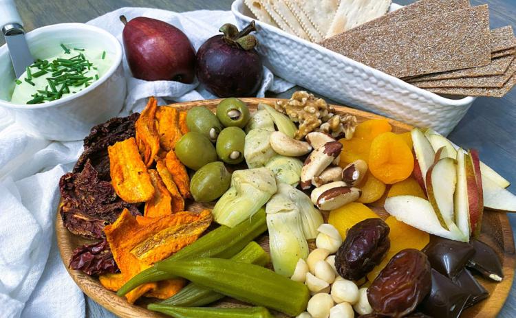ON BOARD WITH THIS PLAN Created a board filled with lighter, fruit- and vegetable-based items—and still enjoy your dinner afterward. | ANGELINA LaRUE PHOTO