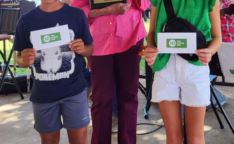 Pioneer of the Year Wanda Strange was featured in the parade and recognized with a plaque, and the parade favorites were the birthday golf cart and the Briscoe County 4-H float. | COURTESY PHOTOS