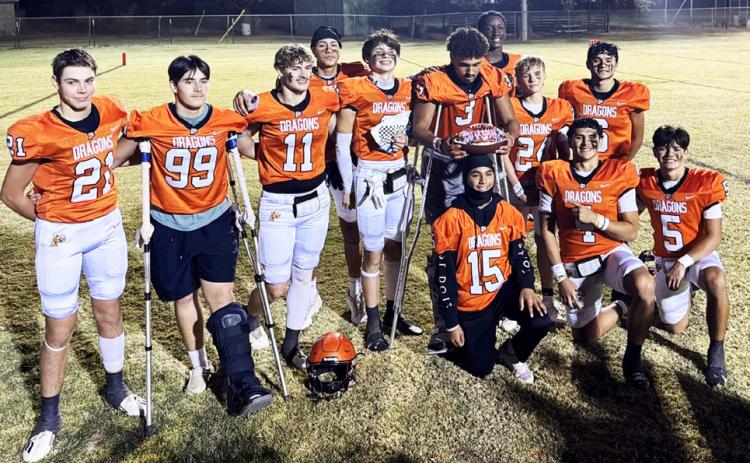 PLAYOFF BOUND Congratulations go to the Paducah Dragons on their 64-6 gridiron victory over the Hedley Owls last week. The Dragons finished 8-1 on their regular season as they move into the playoffs. The Dragons faced the Miami Warriors Thursday night at Claude in the bi-district playoff round. | COURTESY PHOTO
