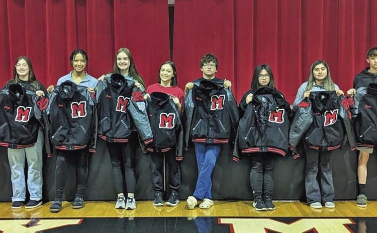 Coach Mike Bigham presented Motley County letter jackets to all those who earned them last year. Congratulations to these and all they have accomplished to this point. | COURTESY PHOTO