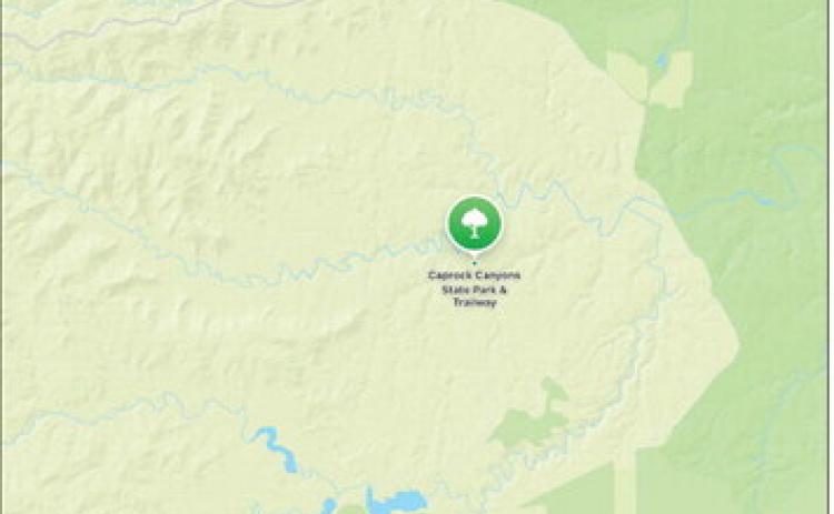 BISONTERRITORY Doesn’t the outline of the Caprock Canyons State Park boundary remind you just a little of a bison’s head? Come learn about bison, bats and more during a full schedule of events this summer. | GOOGLE MAPS