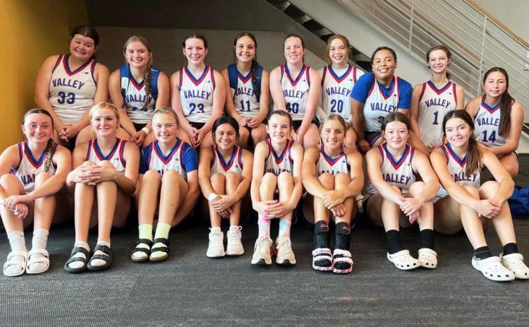 2025–26 VARSITY AND JV LADY PATRIOTS competed at the Elk City, Oklahoma basketball team camp June 10–12. | COURTESY PHOTO