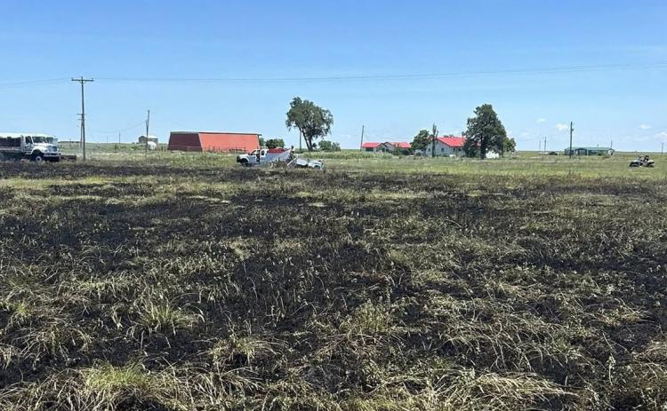 A GRASS FIRE outside of Silverton Sunday afternoon was quickly contained. | COURTESU PHOTO