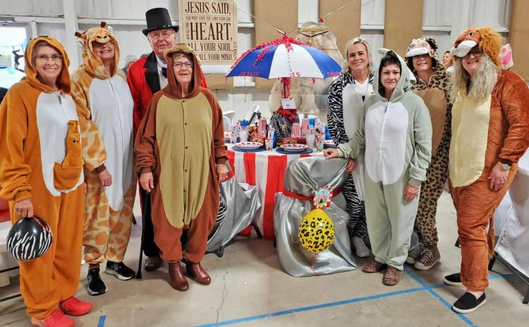 CIRCUS WITH A PURPOSE Approximately 80 people attended CrossView Christian Camp’s 2022 Festival of Tables, with 11 decorated tables featured. | COURTESY PHOTO