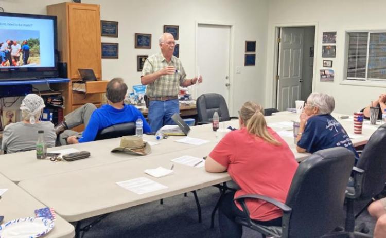 MATADOR NATIVE Doug Meador offered an example of collaborative case management in a recent meeting of Motley County EMS staff. | COURTESY PHOTO
