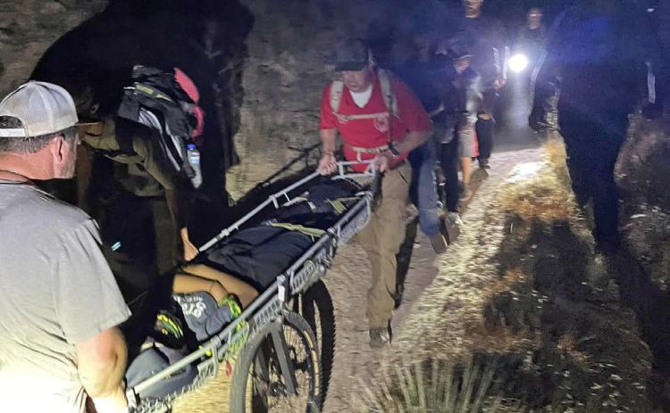PARK HIKERS RESCUED Five hikers were brought out from the steep Haynes Ridge trail at Caprock Canyons State Park after dark Saturday. | COURTESY PHOTOS