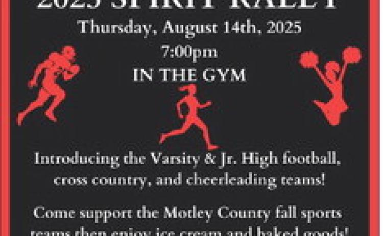 Motley County to introduce fall sports teams at 2025 Spirit Rally