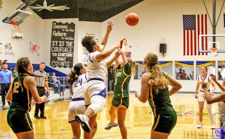 GUTHRIE BASKETBALL The Guthrie Lady Jaguars fell short, 53-36, in their game last week with Spur, and the boys varsity team, the Jaguars defeated Spur, 49-30. | DANA CONRAD PHOTO