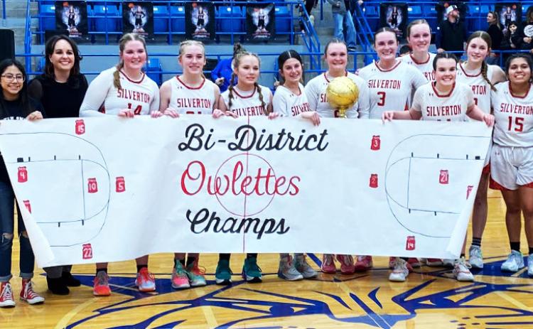 SILVERTON WINS The Silverton Lady Owls delivered a decisive playoff victory, defeating Fort Elliott 60-29 Monday night in Childress. | COURTESY PHOTO