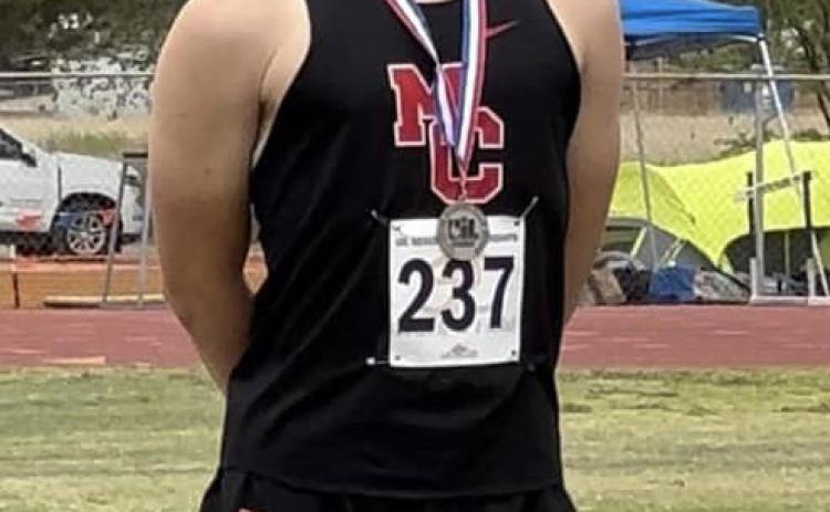 STATE-BOUND Kody Cates, a Motley County senior, punched his ticket to State in the discus finishing 2nd in the Regional track meet last week. | COURTESY PHOTO