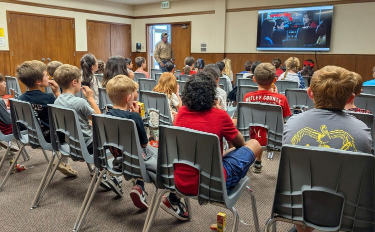 DON’T TOUCH DOWNED LINES The Motley County fourth grade class learned about indoor and outdoor electrical safety including what to do when finding downed power lines during their Safety Day field trip. | COURTESY PHOTO