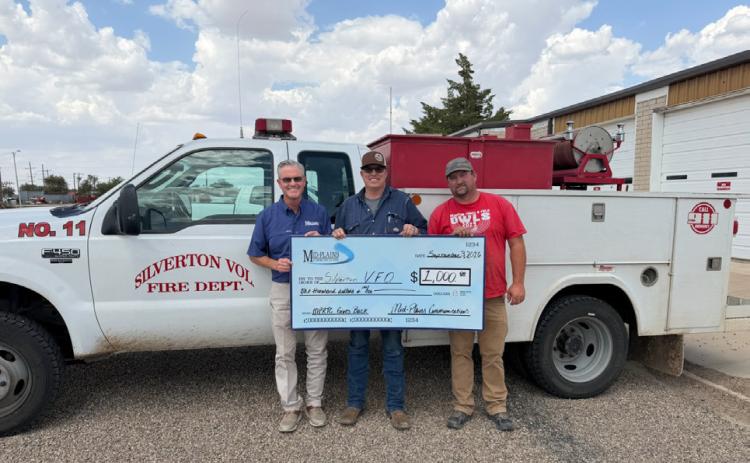 FUNDS FOR FIREFIGHTERS were donated by Tulia-based Mid-Plains Communications to volunteer fire departments throughout its service area. | COURTESY PHOTOS