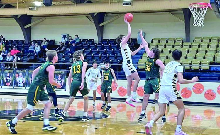 JAGS FALL The Guthrie Jaguars fell to the Jayton Jaybirds 89-36 last week. Ranked #2 in the state, the Jaybirds are 16-1 on the season and proved a tough foe. | COURTESY PHOTO