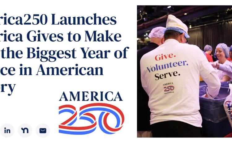 STARTING JAN. 1, AMERICA GIVES challenges businesses, nonprofits, schools, youth groups, faithbased networks, and organizations of all kinds to commit to increasing their volunteer efforts and measurable impact starting today.