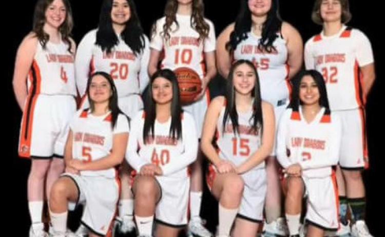 PLAYOFF LOSS The Paducah Lady Dragons took a tough loss to the Borden County Lady Coyotes 65-21 Monday night in their bi-district playoff game at Lubbock Cooper. | COURTESY PHOTO