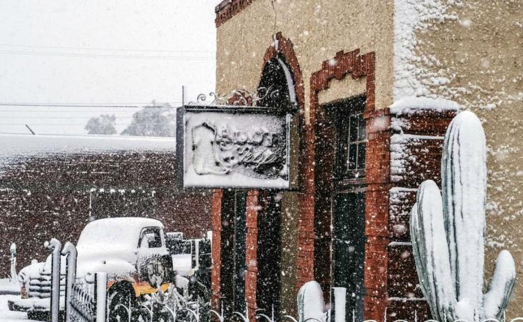 The northern portion of the Caprock Courier coverage area saw some of the deepest snowfall in the Panhandle on Saturday, April 5—from Silverton to Caprock Canyons State Park over to Turkey (shown here). MORE PHOTOS, PAGE 10 | COURTESY PHOTOS