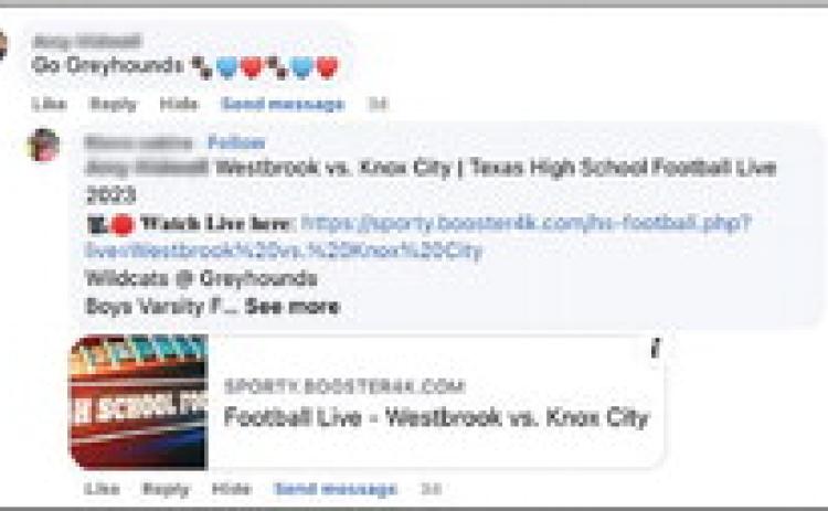 SPORTS SHAM Ever noticed a link like this one on your social media feed? Don’t click on it—hide it, or better yet, report it. | CAPROCK COURIER