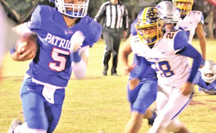 FIVE SCORES Senior Jaxon Edwards scored five touchdowns and rushed for almost 200 yards (197) in Valley’s 66–54 area playoff victory over Spur Friday. | COURTESY PHOTO