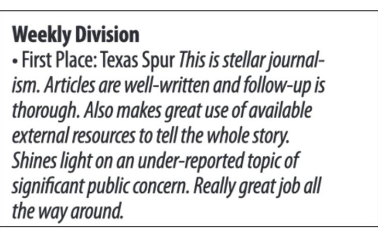 Texas Spur, Caprock Courier, Floyd County Hesperian- Beacon garner TPA awards
