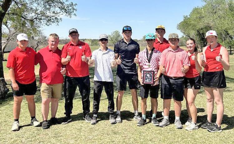 The Motley County boys were runners-up at the Roaring Springs invitational. Rylen Bingham was 1st-place medalist. | COURTESY PHOTO