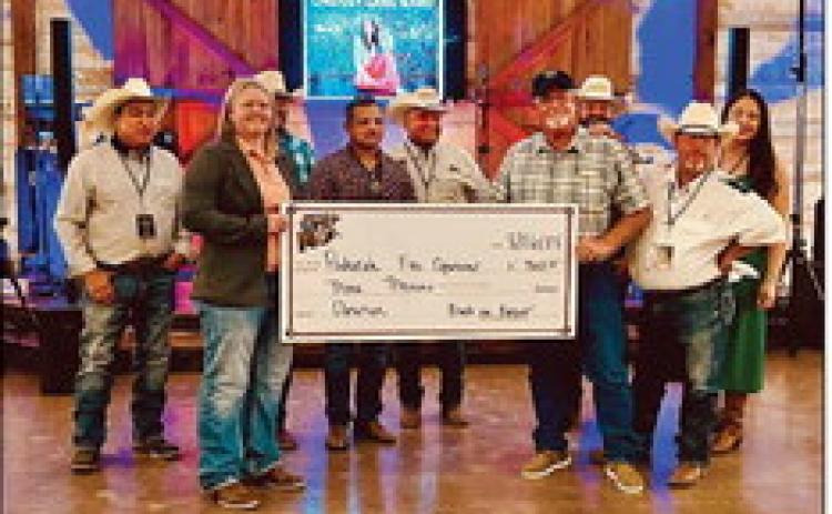 PADUCAH VFDDONATION Last weekend the Paducah Fire / EMS department attended the 2023 Boots and Badges Ball in Lubbock. The Paducah Volunteer Fire Department was awarded a $3,000 donation to help with replacing tires for their brush trucks after recent wildfires. | COURTESY PHOTO
