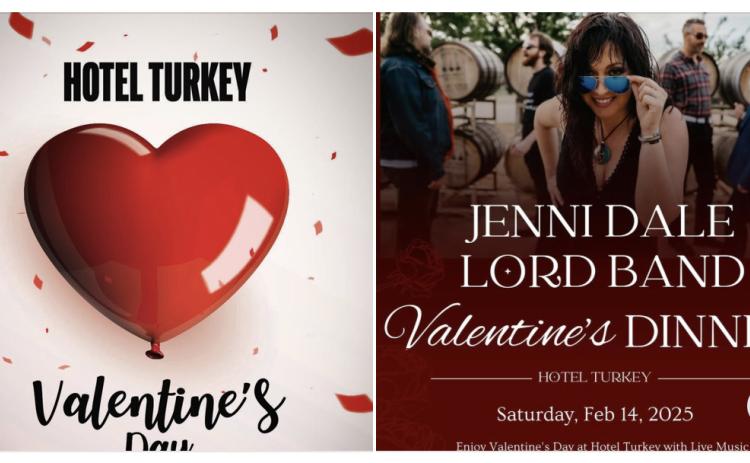 Jenni Dale Lord will be performing Full Band on a night that will be filled with amazing drink and food specials, according to our friends at the Hotel Turkey This is a free show, but purchasing a table reservation is highly recommended, staff said. Call at (806) 423-1151 or visit www.hotelturkeytexas. com/live-music to reserve. | HOTEL TURKEY FACEBOOK