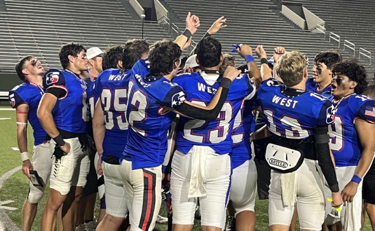 CAPROCK ALL-STARS Athletes from Caprock Country schools celebrated the 71-12 victory of the West over the East in Saturday night’sTexas Six Man Coaches Association All-Star game inWichita Fall Saturday night. See more coverage throughout this edition. | RUSS MORRIS