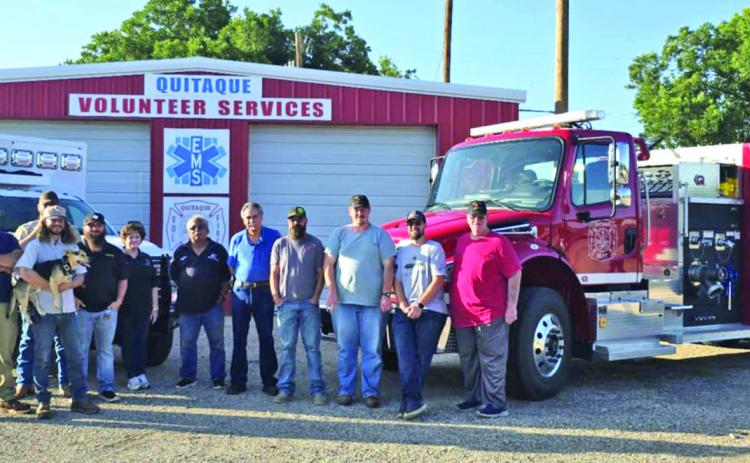 NEW AMBULANCE AND FIRE ENGINE for the Quitaque Volunteer EMS and Fire Department were delivered in July. See more photos on page 4. | PHOTOS BY KODIE FAIRCHILD AND RACHEL FARLEY