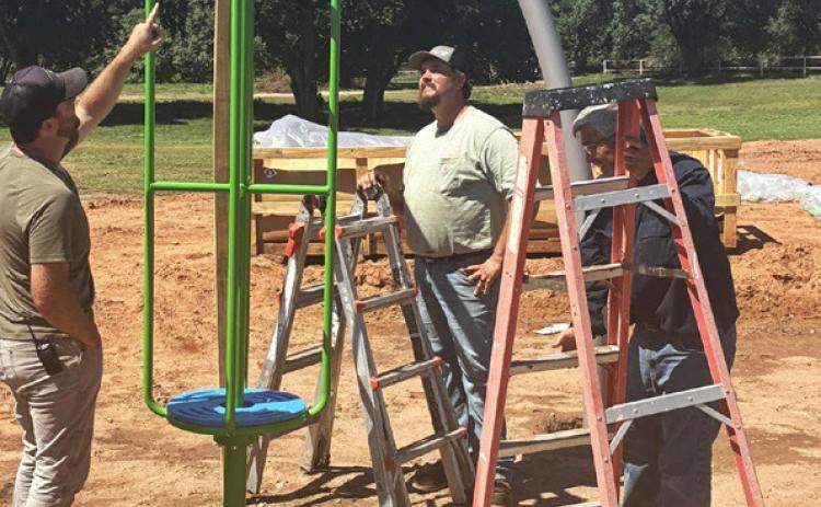 CITY OF TURKEY PLAYGROUND UPDATE Turkey Community Action Fund volunteers, community members, and kiddos have been gathering alongside representatives from the playground company to help install the new equipment. | COURTESY PHOTO