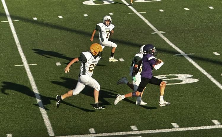 GUTHRIE FALLS The Guthrie Jaguars took a tough loss on the road last week to the state-ranked Benjamin Mustangs 60-12. | COURTESY PHOTO