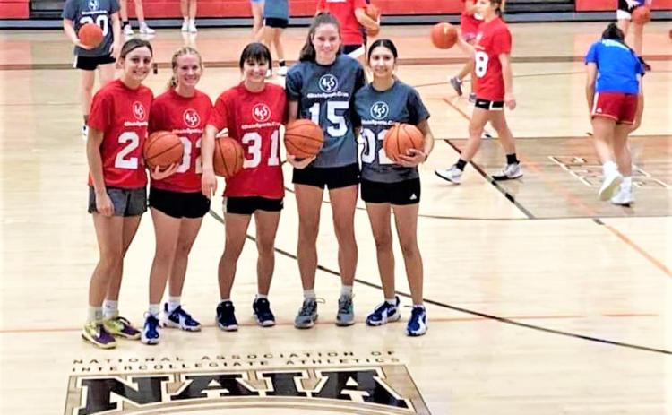 VALLEYGIRLS Several girls’basketball players fromValley School competed in the Mid-America Christian University College Exposure Combine on Saturday in Oklahoma City. College coaches from across the country were on hand to see the competing players. | COURTESY PHOTO
